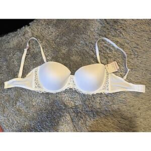 NWT So Soft-lift Convertible Bra White 36D Juniors Womens